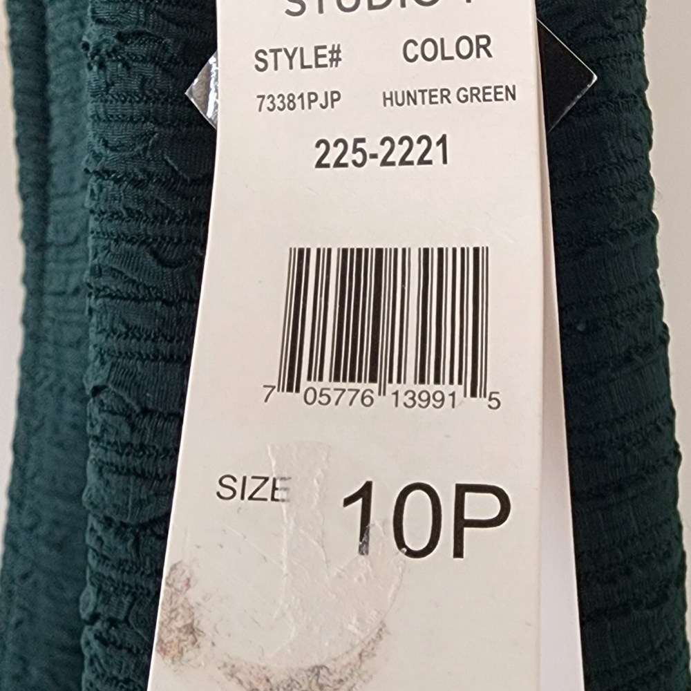 Hunter Green Textured Pants